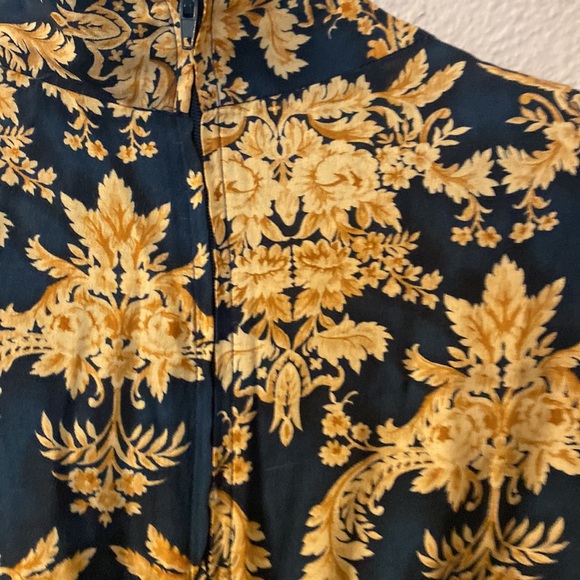 Vintage C.W Rose faux button front floral dress size 10 - Picture 5 of 5